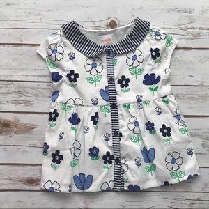 NWT Gymboree White blue floral peplum Top